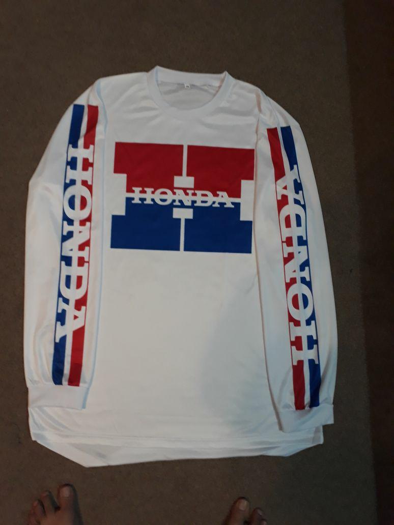 Vintage Honda Motocross MX Jersey White - Apace Racing