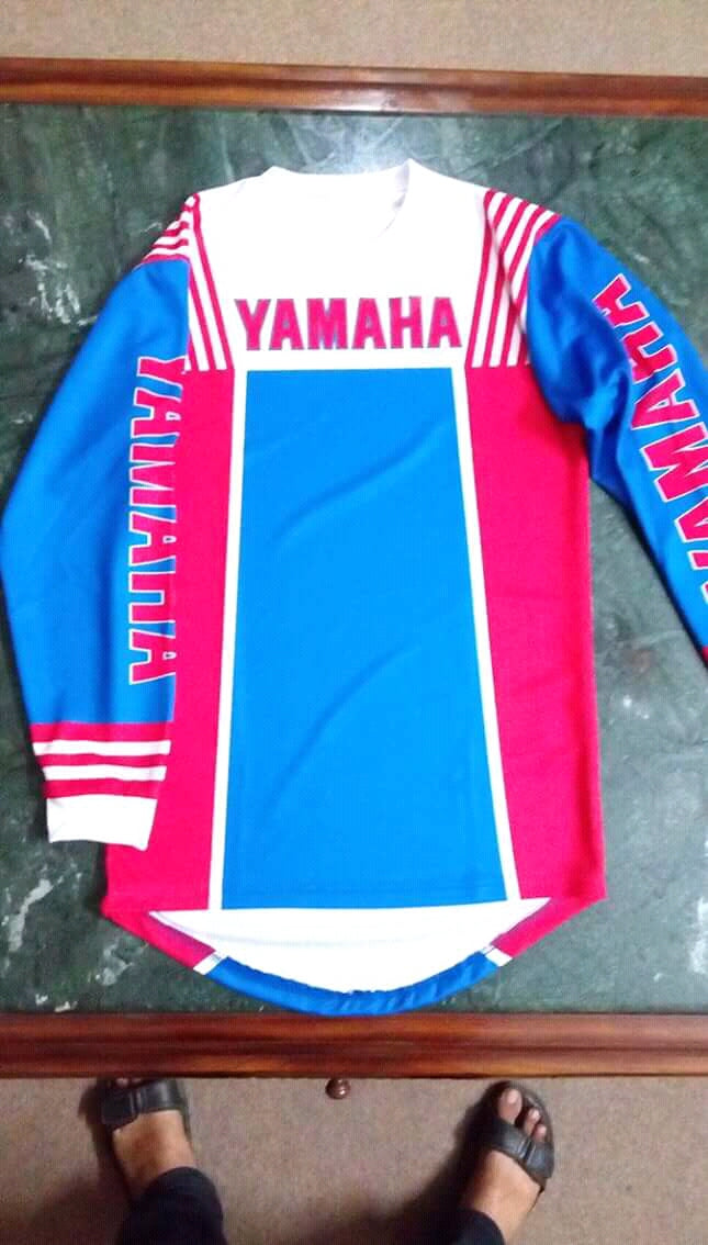 Hakan Carlquist Vintage repro Yamaha Jersey RED/BLUE - Apace Racing