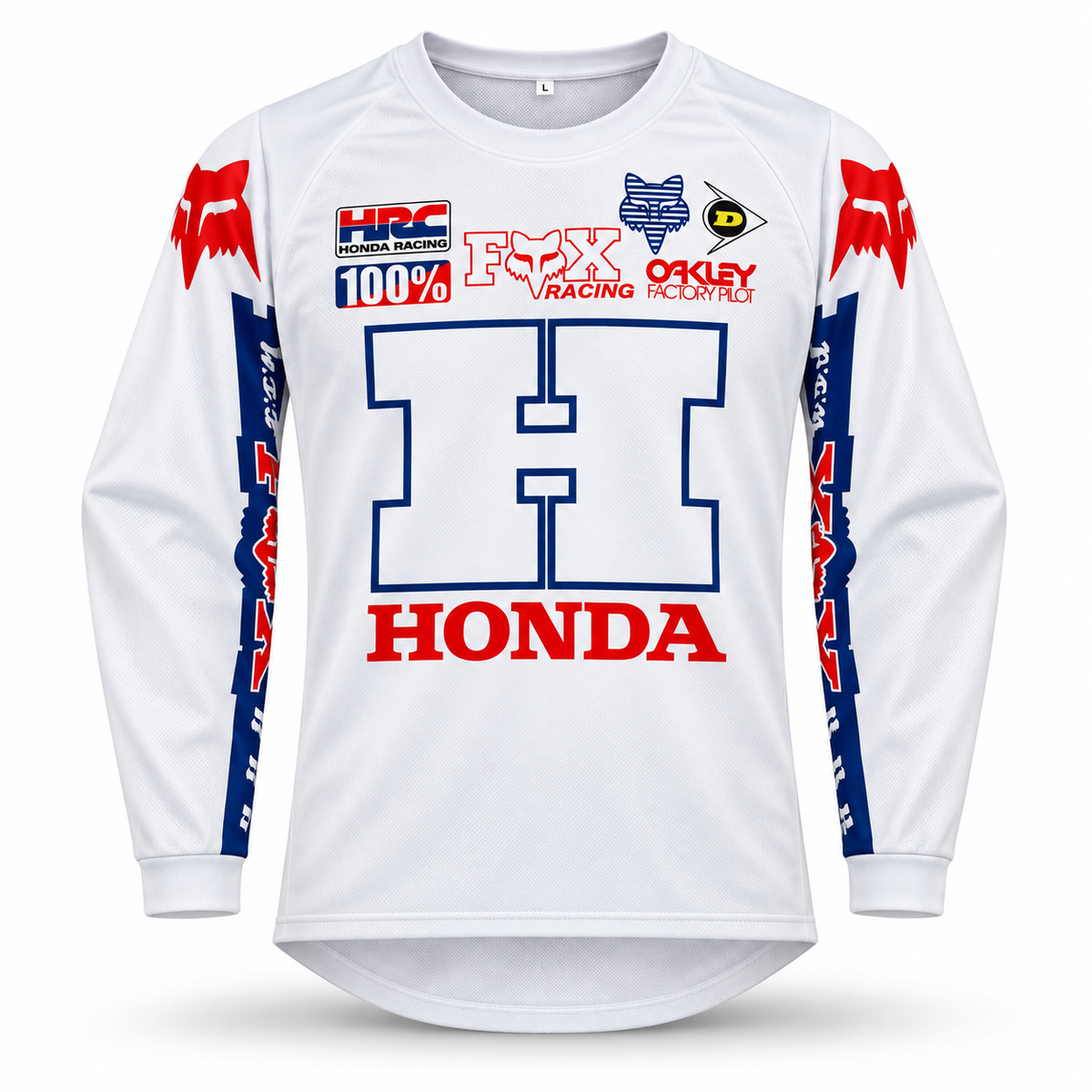 Honda Fox Vintage Rick Johnson Repro 1987 White Jersey