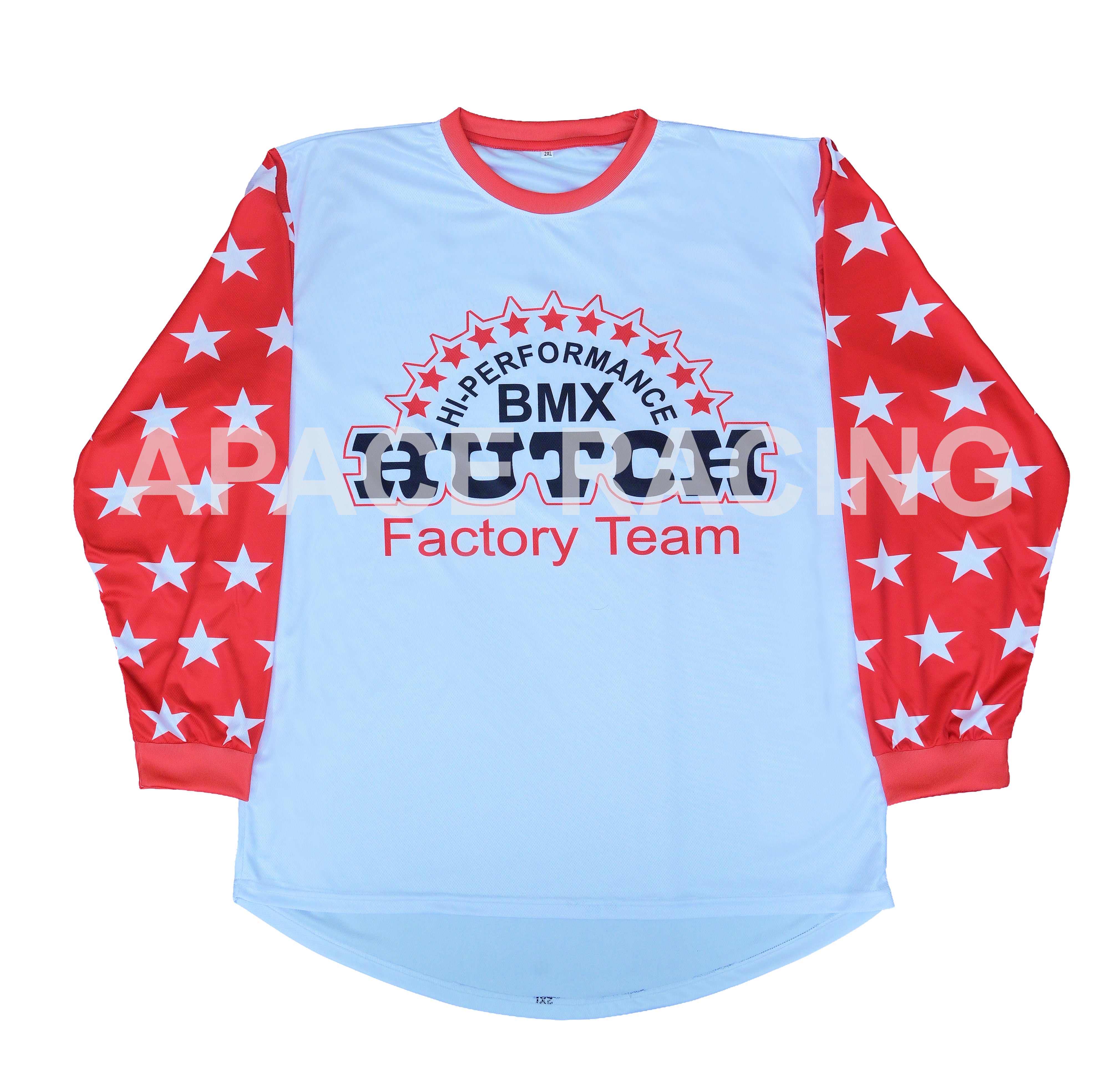 Hutch Vintage BMX Jersey – White & Red | Apace Racing