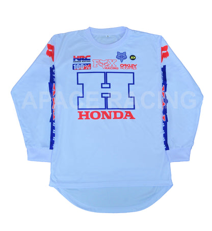 Honda Fox Vintage Rick Johnson Repro 1987 White Jersey