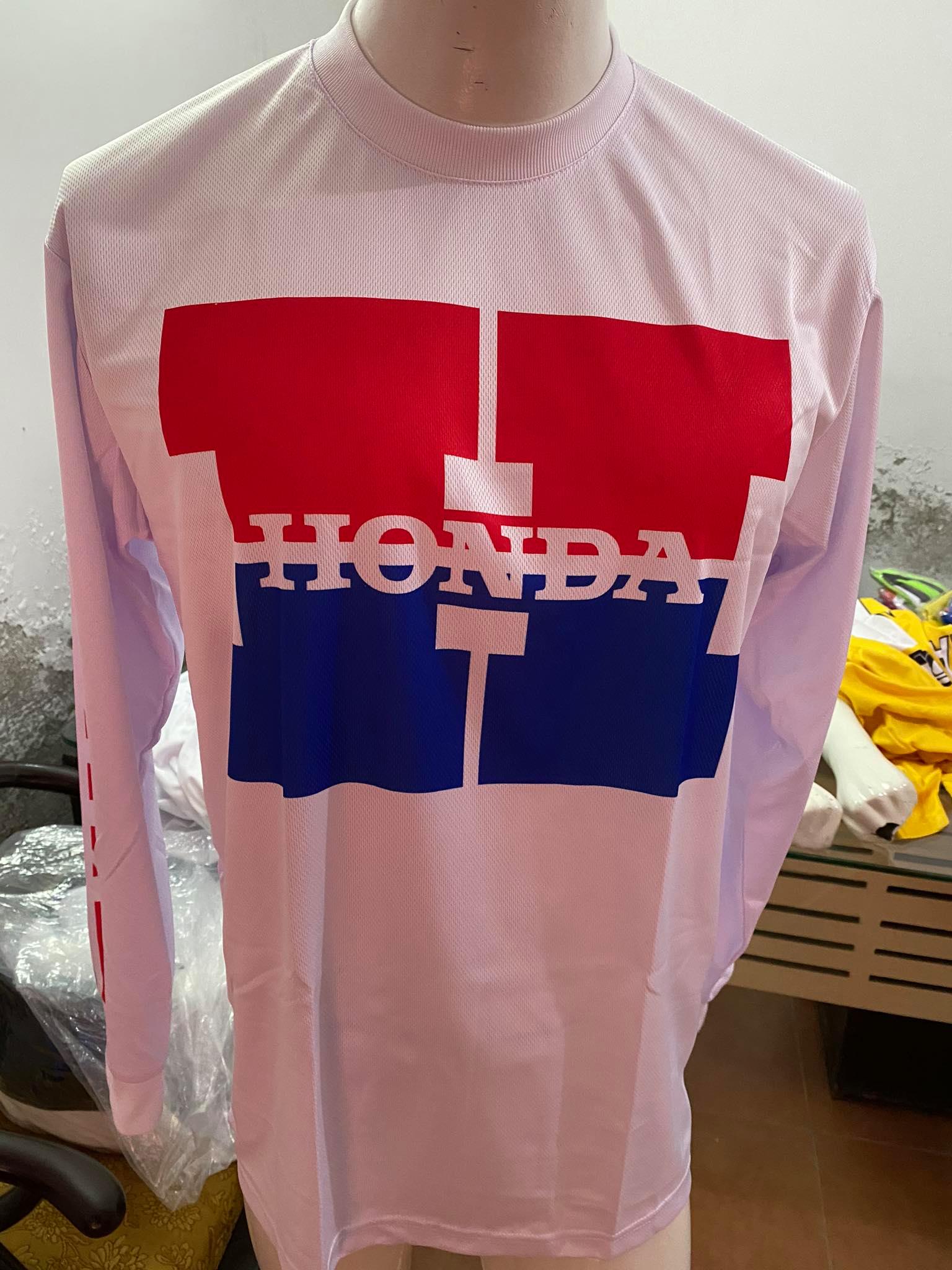 Vintage Honda Motocross MX Jersey White - Apace Racing 