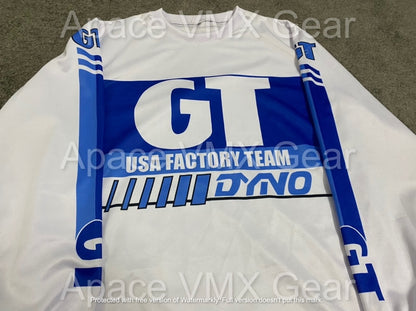 GT Dyno Vintage Bmx Jersey White - Apace Racing 