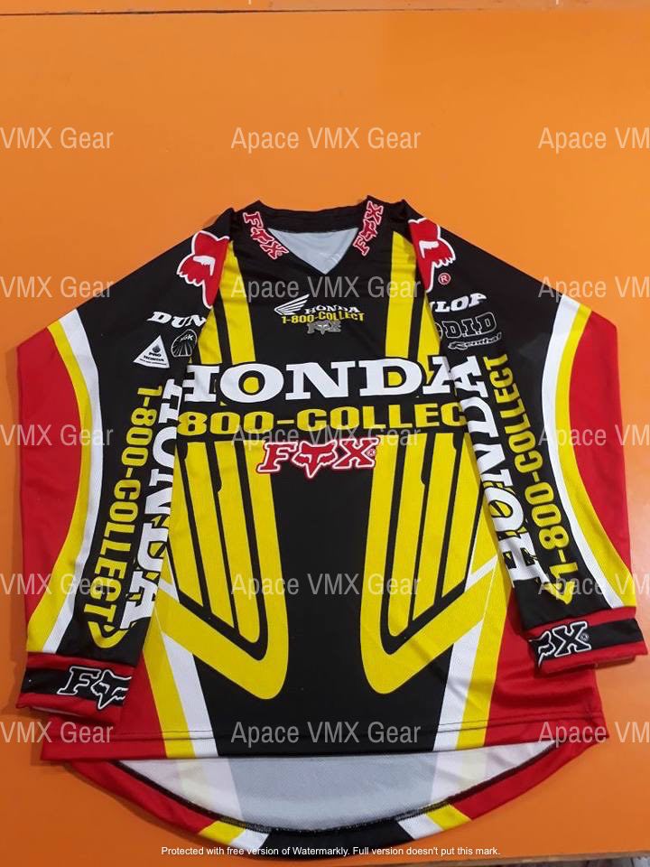 Jeremy Mcgrath Collect Call Motocross 1996 Jersey Repro Yellow Red Black - Apace Racing 
