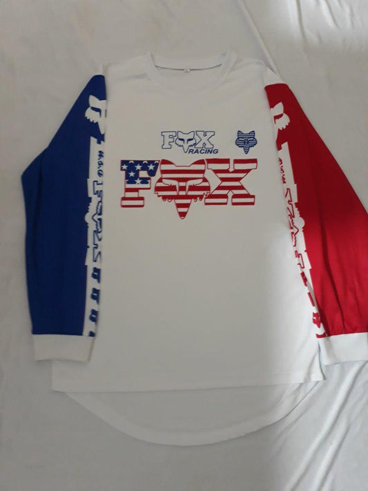 Rick Johnson White FOX Vintage Motocross MX Jersey - Apace Racing 
