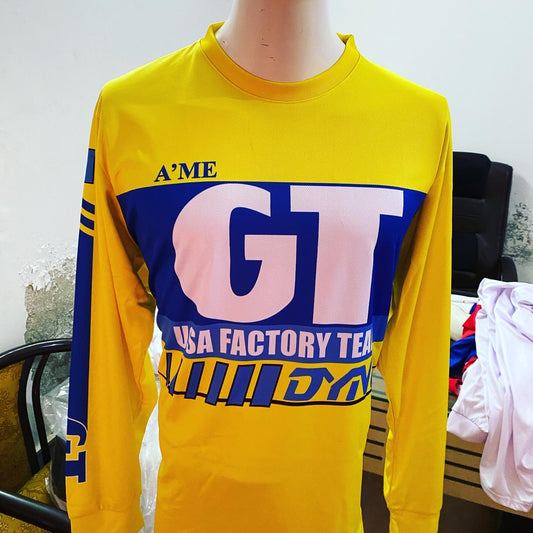 GT Dyno Vintage BMX Jersey Yellow - Apace Racing 