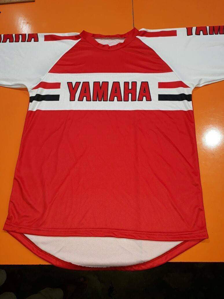 Yamaha red white Vintage MX Jersey - Apace Racing 