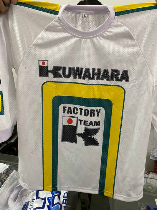 Kuwahara Vintage BMX Jersey White - Apace Racing 