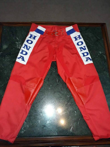 Vintage Rick Johnson Honda Motocross MX pants Red - Apace Racing 