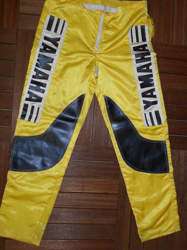 Vintage Yamaha Motocross MX Pants Yellow Black - Apace Racing 