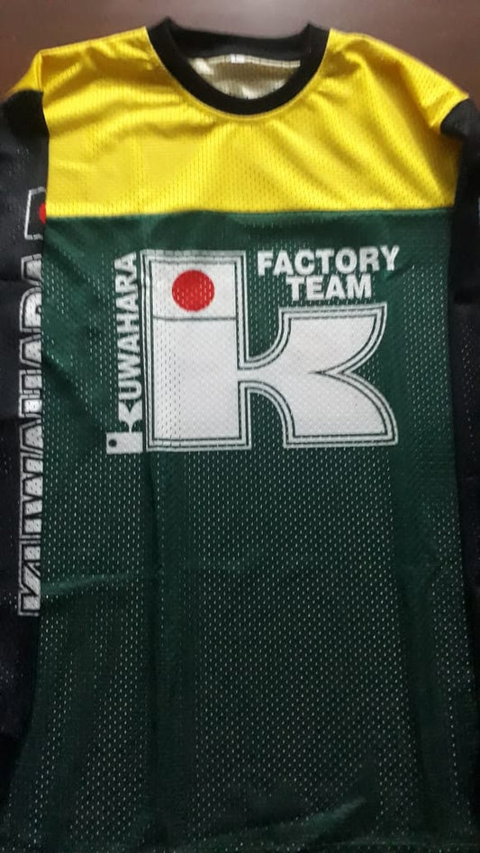 Kuwahara Vintage BMX jersey Green Black - Apace Racing 