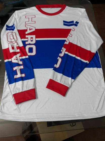 Haro Vintage BMX Jersey Blue Red - Apace Racing 