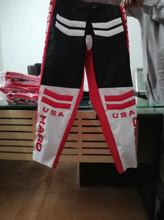 Vintage Haro BMX Pants Red Black - Apace Racing 